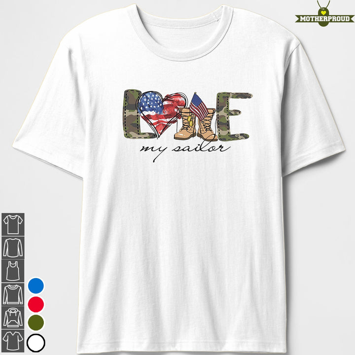 Navy Mom Family Love My Sailor Symbols T-shirts