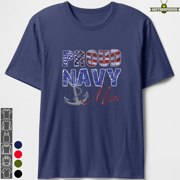 Navy Mom Distress Flag T-shirts