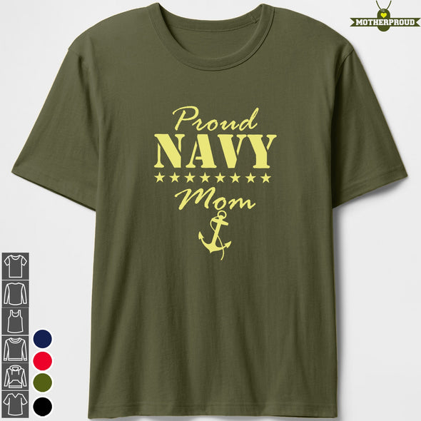 Navy Mom with Anchor T-shirts
