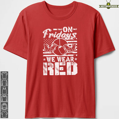 On Friday We Wear Red US Military T-shirts