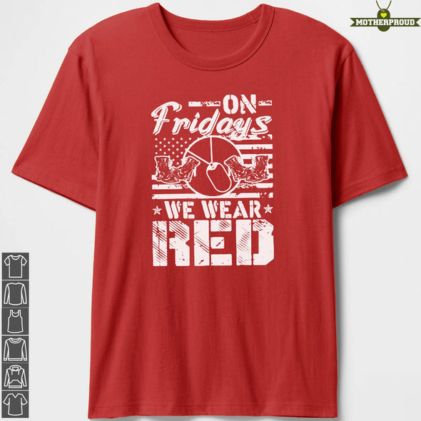 On Friday We Wear Red US Military T-shirts