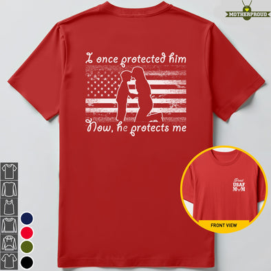 Once Protected Flag Air Force Mom T-shirts