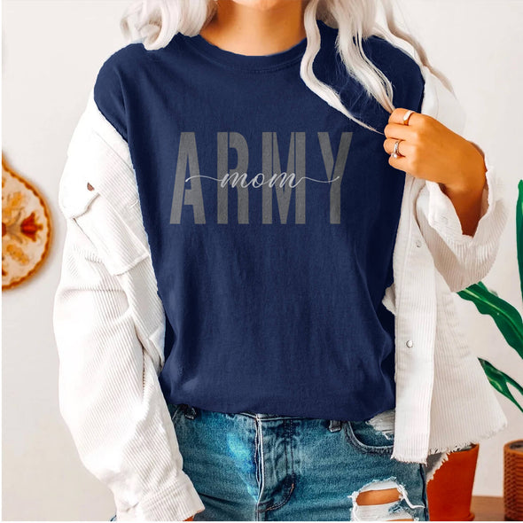 Personalize Fancy Military Mom Shirts All Branches Family Members T-shirts