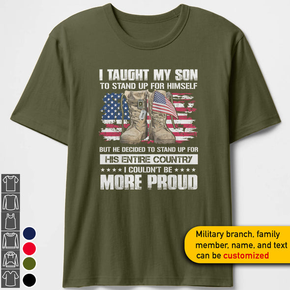 Personalized More Proud Military Mom Family T-shirts