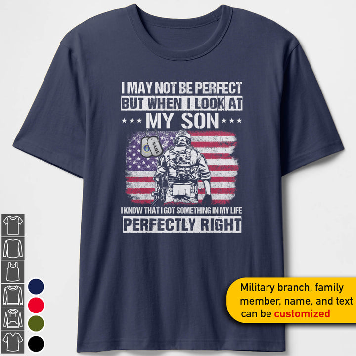 Personalized Perfect Military Mom Family T-shirts