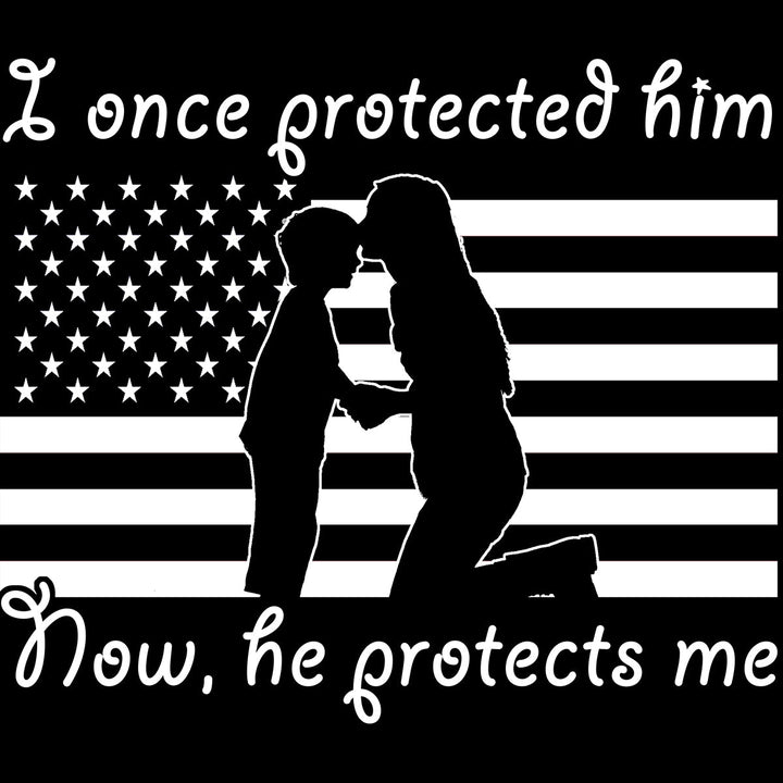 Military Mom Once Protected Decal - MotherProud