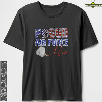 Proud Air Force Mom Distress Flag T-shirts