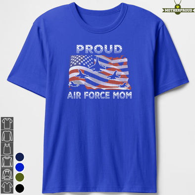 Proud Air Force Mom Flag T-shirts