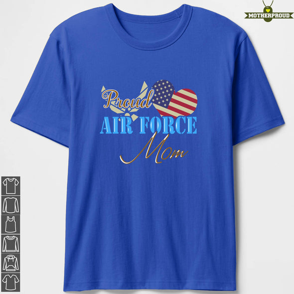 Proud Air Force Mom Star Heart T-shirts