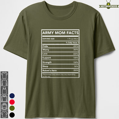 Proud Army Mom Facts T-shirts