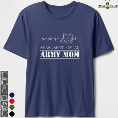 Heartbeat Of Army Moms T-shirts