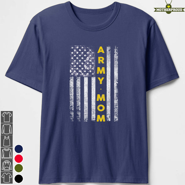 Proud Army Mom Star Flag T-shirts