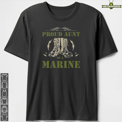 Proud Aunt of A Marine Family T-shirts