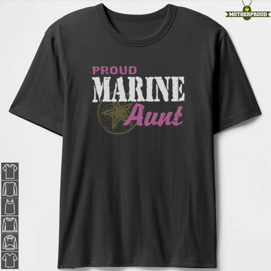 Proud Marine Aunt Military T-shirts