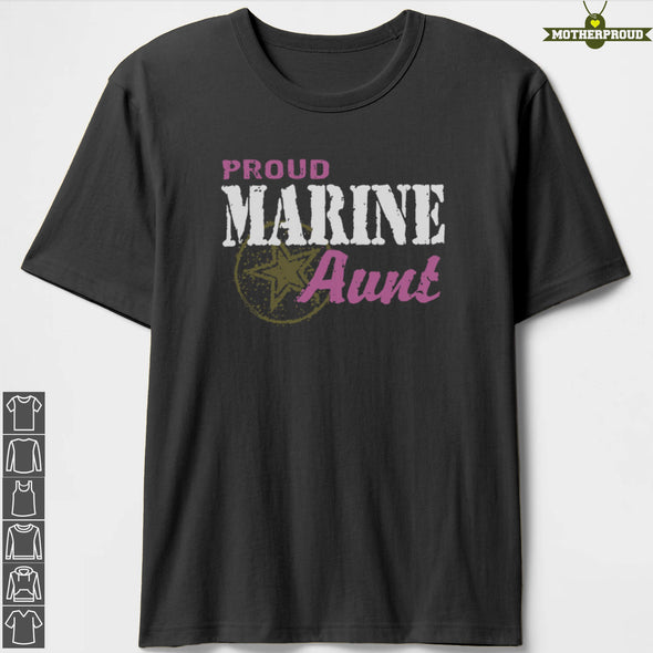 Proud Marine Aunt Military T-shirts