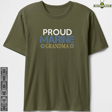 Proud Marine Grandma Unisex T-shirts Military Grandma Apparel