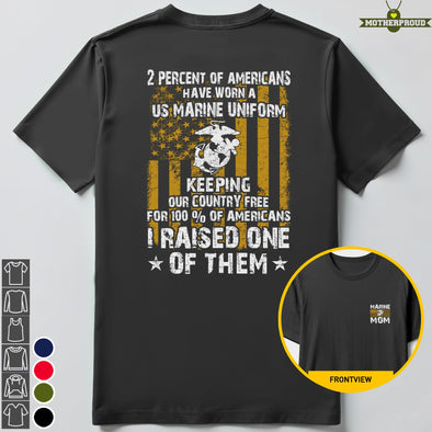 Proud Marine Mom 2 Percents T-shirts