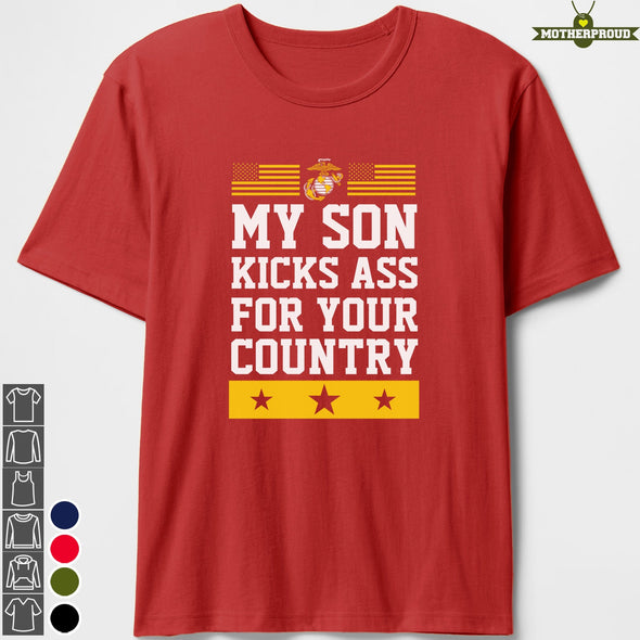 Proud Marine Mom Kicks Ass T-shirts