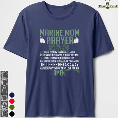 Proud Marine Mom Prayer T-shirts