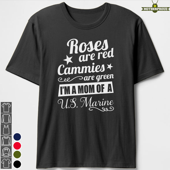 Proud Marine Mom Roses Are Red T-shirts