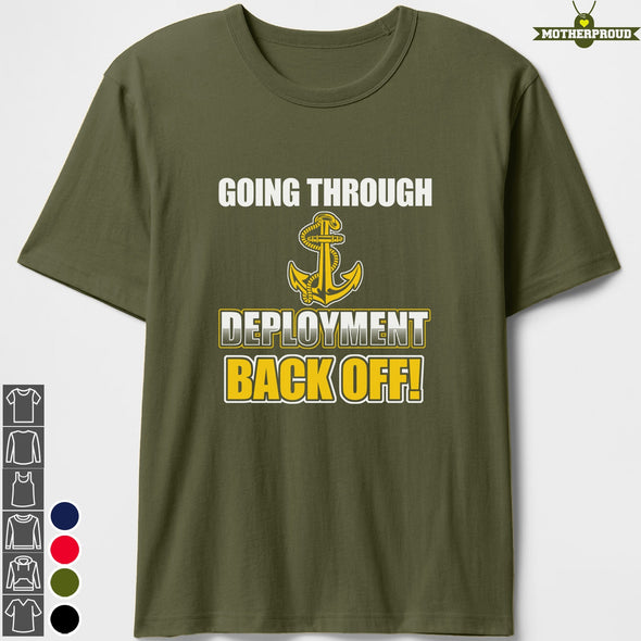 Proud Navy Mom Back Off T-shirts