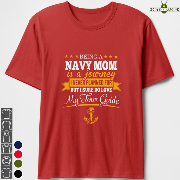 Proud Navy Mom Journey T-shirts