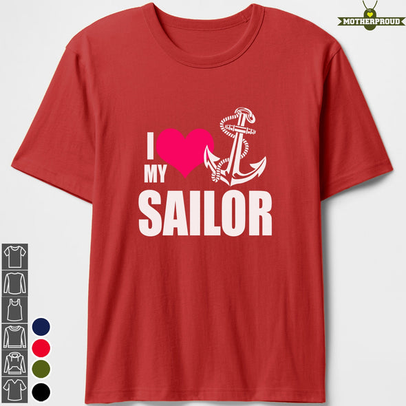 Proud Navy Mom Love My Sailor T-shirts