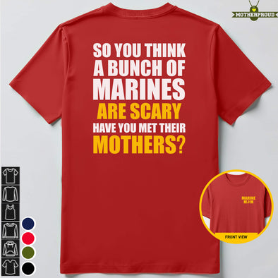 Proud US Marine Mom Scary T-shirts