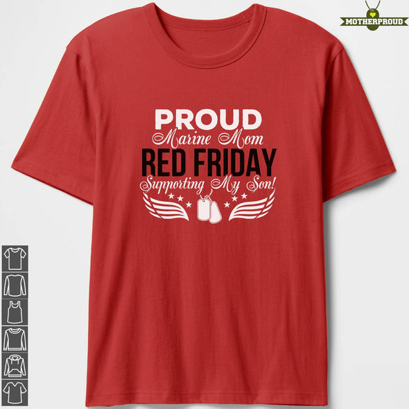 RED Friday Proud Marine Mom Support T-shirts
