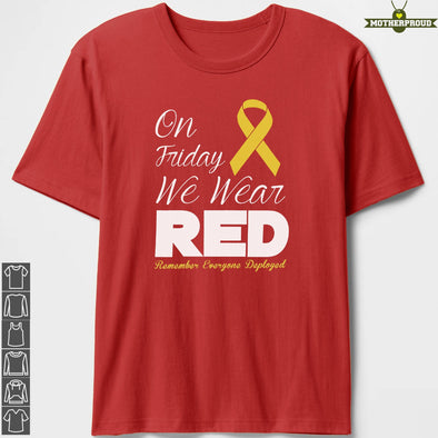 RED Friday We Wear Ribbon T-shirts