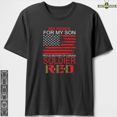 Red Friday Army Mom Soldier Military T-shirts