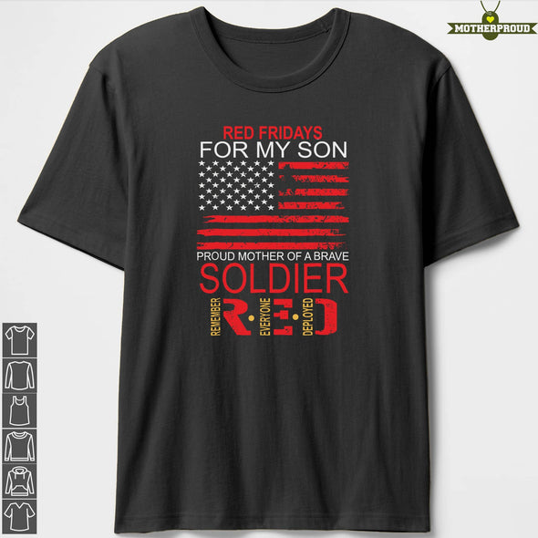 Red Friday Army Mom Soldier Military T-shirts