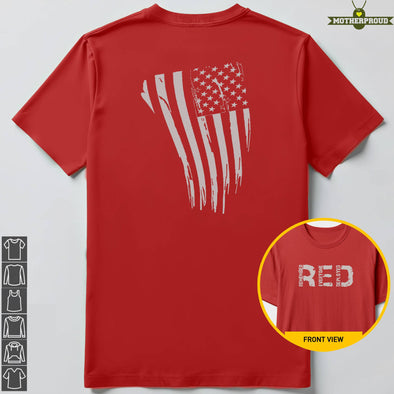 Red Friday Flying Flag Military T-shirts