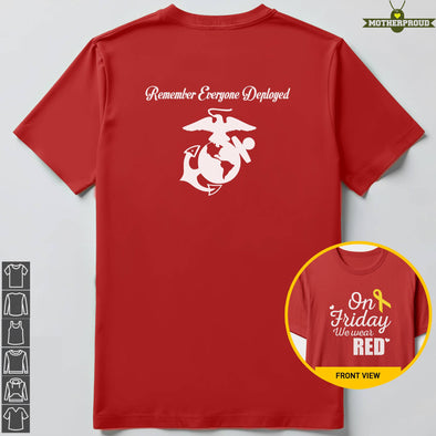 Red Friday Marines Deployed T-shirts