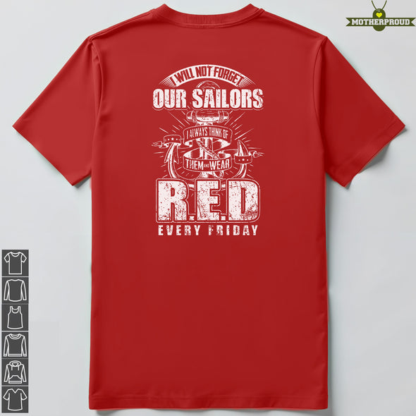 Red Friday Navy Mom Not Forget T-shirts