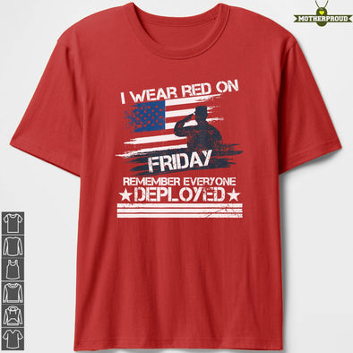 Red Friday Remember Everyone Salute T-shirts