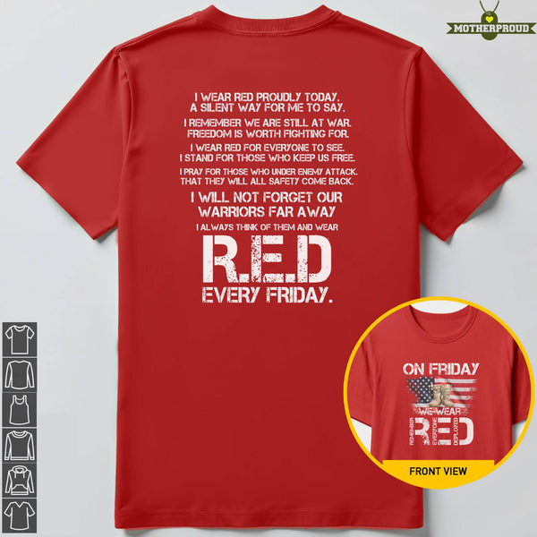Red Friday Wear Red Both Sides T-shirts