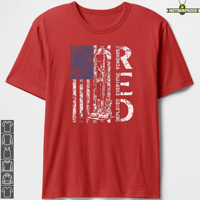 Red Fridays Remember Flag Boots T-shirts