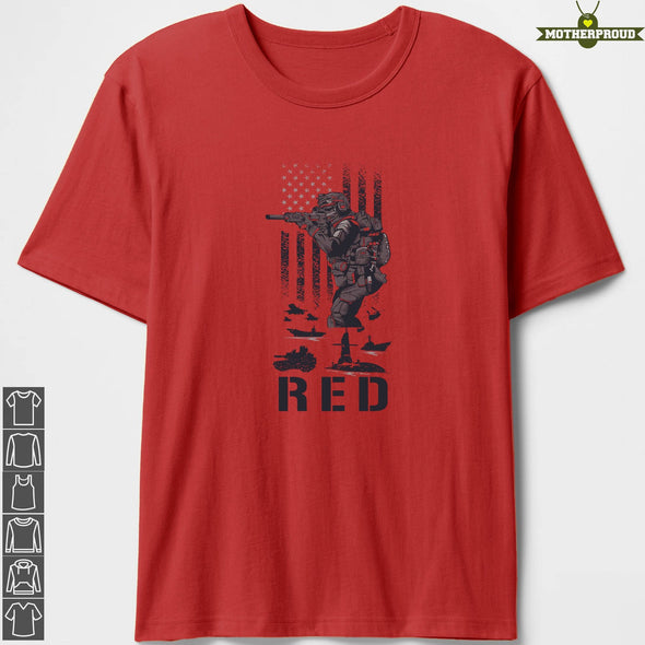 Red T-shirt Remember Everyone Deployed On Fridays Hoodies