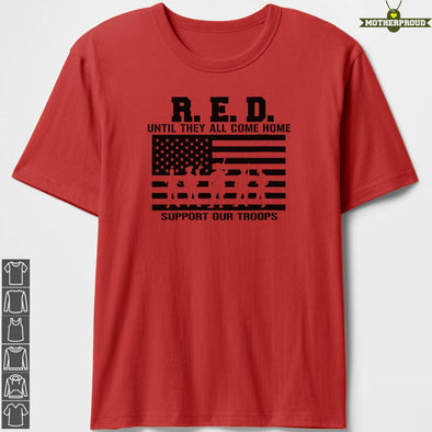 Red Until They All Come Home T-shirts