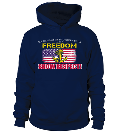 Navy Mom Daughter Show Respect T-shirts - MotherProud