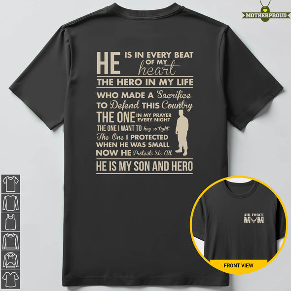 US Air Force Mom My Son & Hero T-shirts