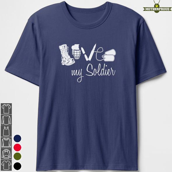 US Army Mom Love My Soldier T-shirts