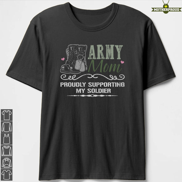 US Army Mom Proudly Support T-shirts