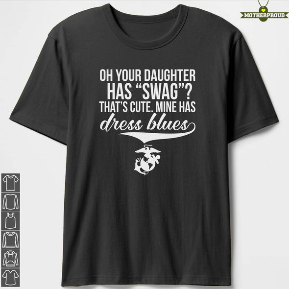 US Marine Mom Daughter Dress Blues T-shirts
