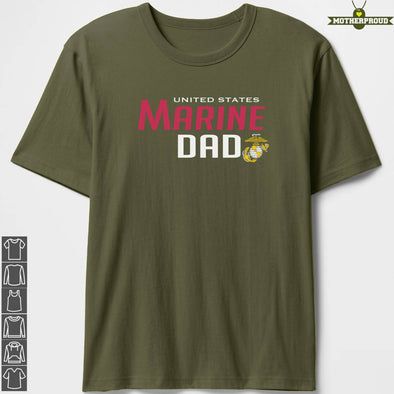 United States Proud Marine Dad T-shirts