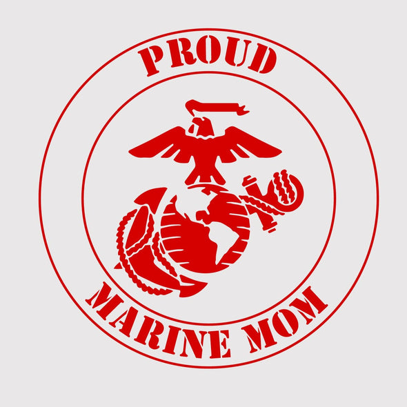 US Proud Marine Mom Military Decal