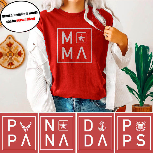 Personalized Military Mom Family MAMA T-shirts