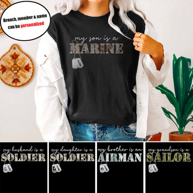 Personalized Military Mom Family Show T-shirts