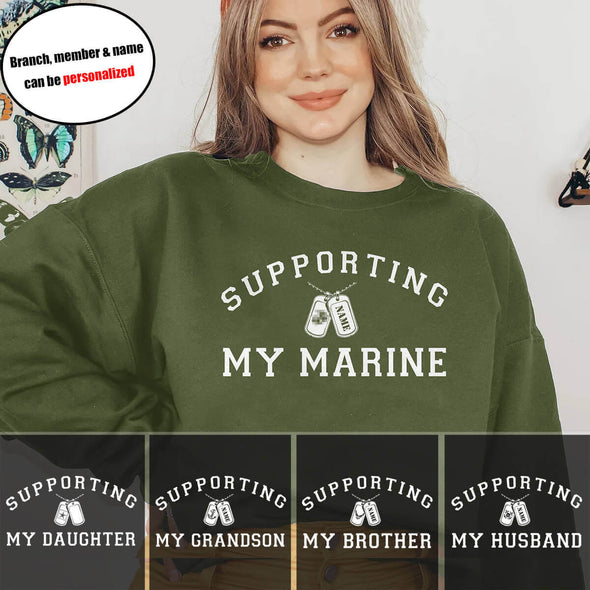 Personalized Military Mom Family Supporting T-shirts